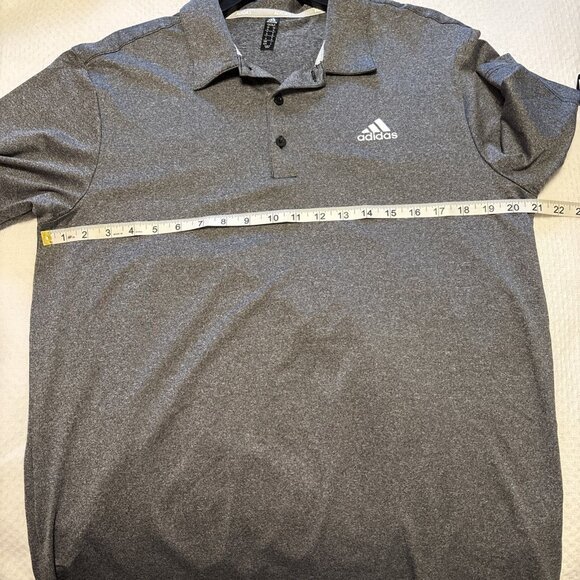 Adidas Golf Polo Ultimate‎ UPF 50 Grey Heather Size Medium NWT - Picture 5 of 8